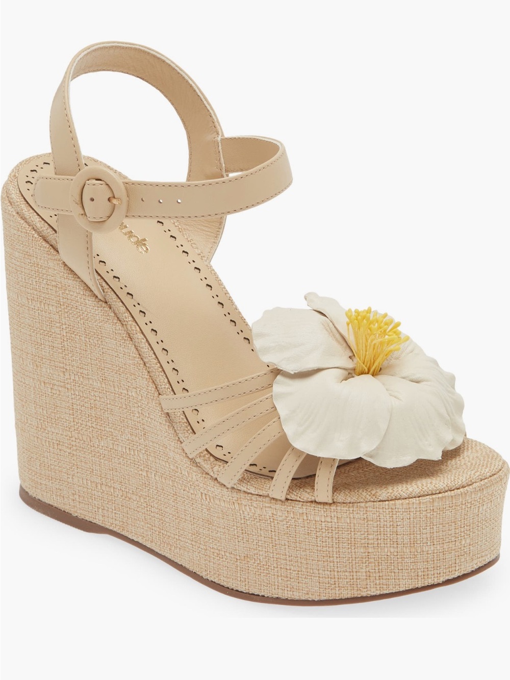 NEW Larroude Magnolia Ankle Strap Platform Wedge Sandal